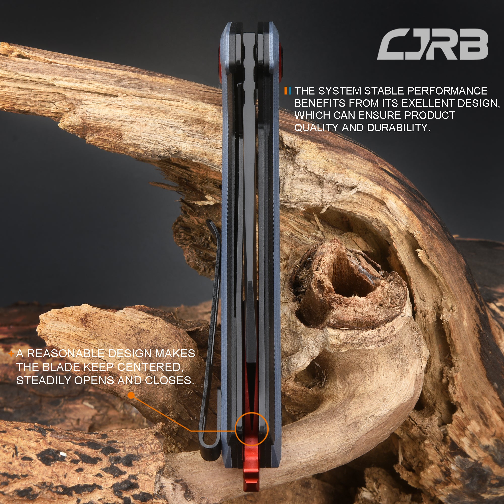 CJRB TIGRIS J1919 AR-RPM9 Steel Black PVD Blade Black&Blu