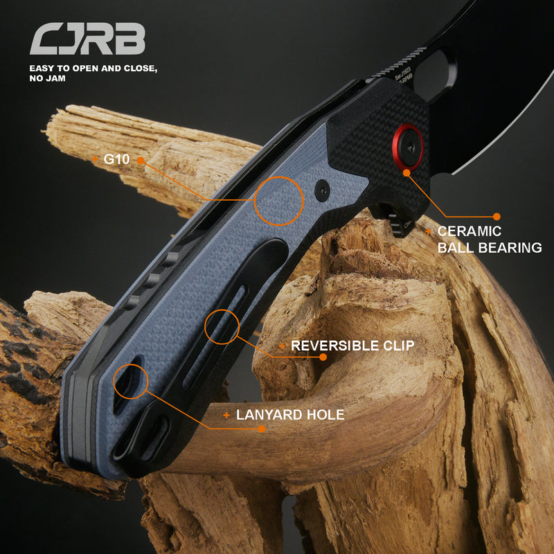 CJRB Caldera J1923 AR-RPM9 Steel Blade G10 Handle Folding Knives