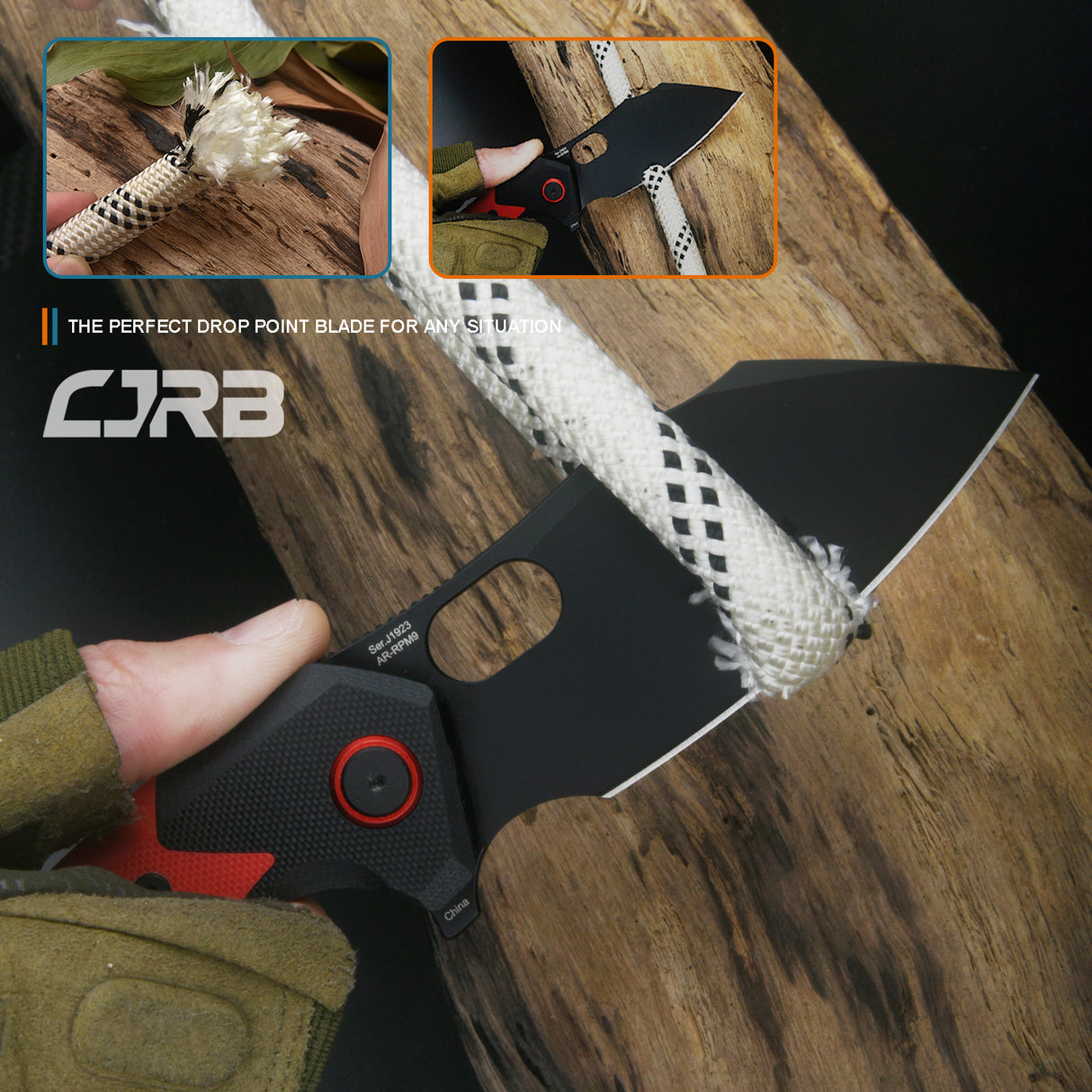 CJRB Caldera J1923 AR-RPM9 Steel Blade G10 Handle Folding Knives