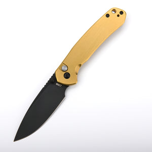 Cjrb Pyrite J1925 Ar-rpm9 Steel Blade Steel Handle Folding Knives Brass Color - cjrb pyrite