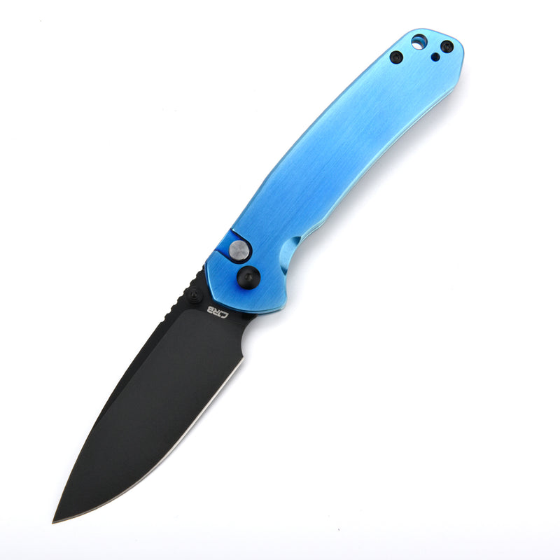 Cjrb Pyrite J1925 Ar-rpm9 Steel Blade Steel Handle Folding Knives Blue - cjrb pyrite