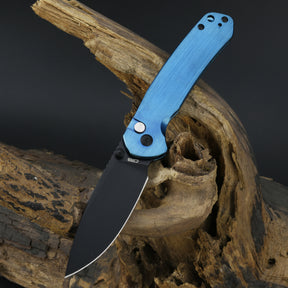 CJRB Pyrite J1925 AR-RPM9 POWDER STEEL BLADE STEEL HANDLE FOLDING KNIVES BLUE