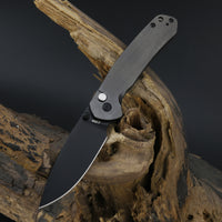 CJRB Pyrite J1925 AR-RPM9 Steel Blade Steel Handle Folding Knives Smoky Gray