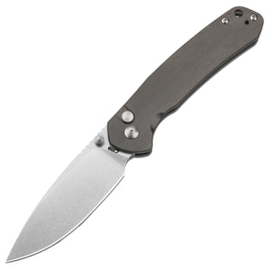CJRB Pyrite J1925 AR-RPM9 Steel Blade Steel Handle Folding Knives Smoky Gray