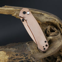 CJRB Pyrite J1925 AR-RPM9 Steel Blade Steel Handle Folding Knives Copper Color