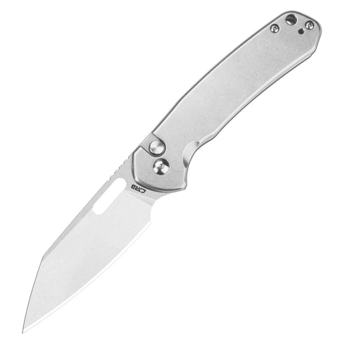 CJRB Pyrite Wharncliffe J1925A AR-RPM9 Steel Blade Steel Handle Folding Knives - STEEL (J1925A-ST)