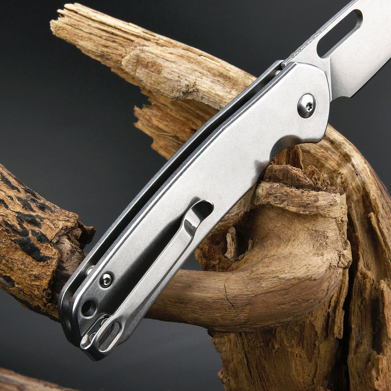 CJRB Pyrite Wharncliffe J1925A AR-RPM9 Steel Blade Steel Handle Folding Knives